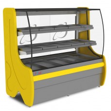 VITRINE ESTUFA VIDRO SEMI CURVO 1,25m